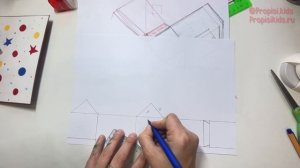 Открытка «Пряничный домик», поэтапное создание шаблона, объяснение важных моментов.