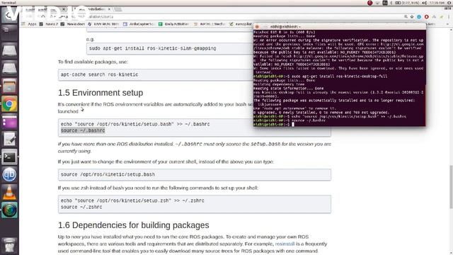 ROS kinetic tutorial : install and configure ROS on Ubuntu 16 04