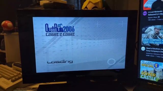 Sony Bravia KDL-22PX300 Playstation 2 TV first test Outrun 2006 Coast 2 Coast (PAL DVD)