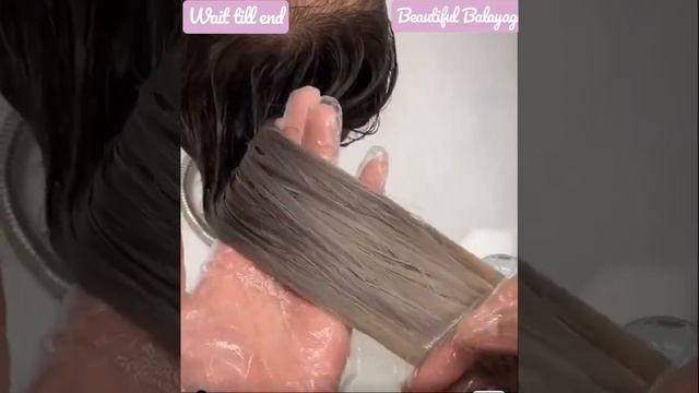 Beautiful Balayage rose blonde color hair dye Asian girl haircuts straight hair смотреть онлайн