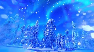 Футаж Новогоднее северное сияние