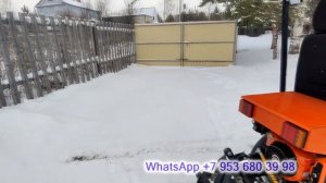 Убираю снег минипогрузчиком. #самоделка #минитрактор #минипогрузчик