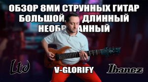 Обзор восьмиструнных гитар из Китая V-Glorify и сравнение с IBANEZ и LTD