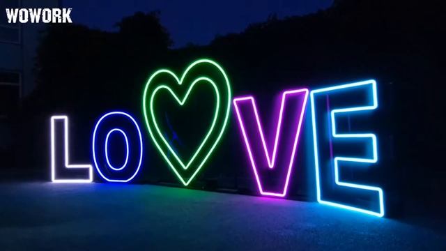 WOWORK 3D app RGB neon letter