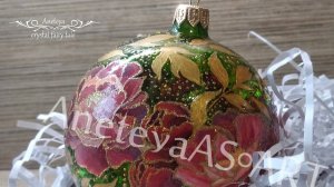 елочный шар витражная роспись