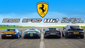 Кто победит в заезде? Ferrari Purosangue против 812, SF90 и 296 GTB
