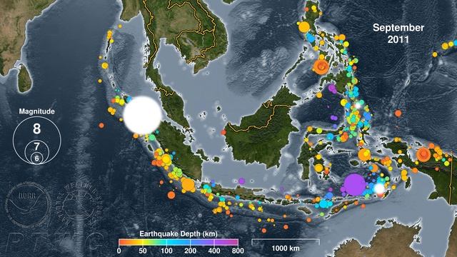 Earthquakes of Indonesia-  2004 - 2019_4K_60fps