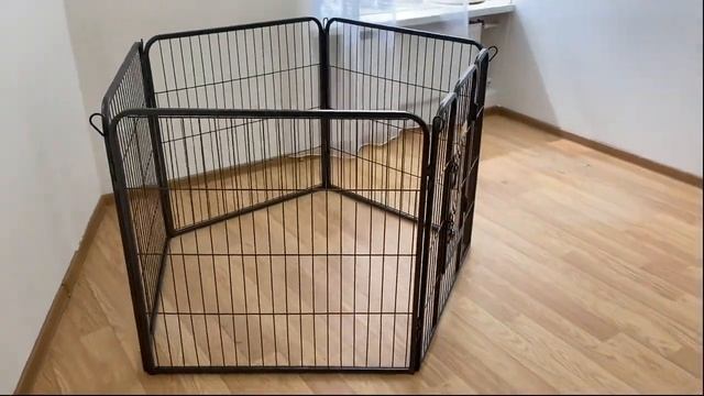 Усиленный вольер для собак 80см стальной графит 5 секций