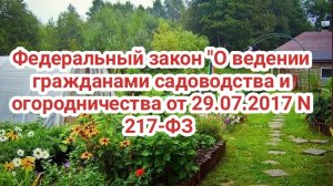 Закон СНТ 217-ФЗ