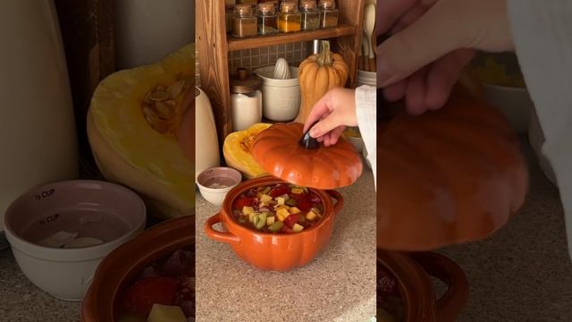 Ужин в горшочке - быстро, вкусно и по-домашнему уютно🤍 #рецепты #осень