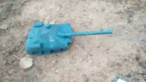 Обстрел "безымянного" танка из скульптурного пластилина, немецкой противотанкой пушкой Pak 40