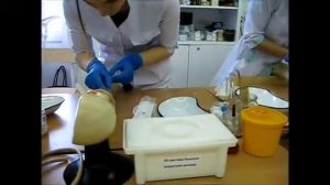 Отработка забора крови из вены шприцем 105гр. Медсестра практика.