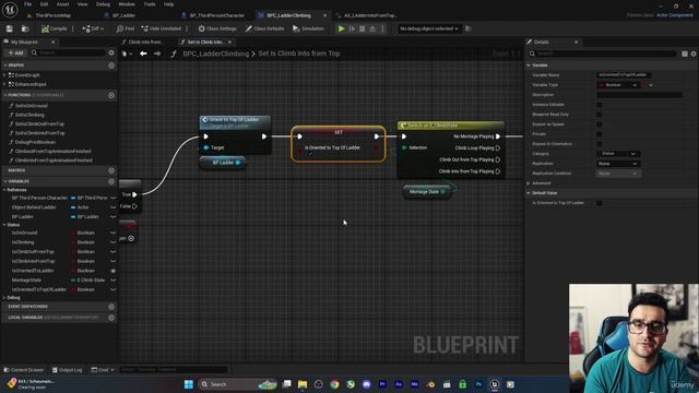 53 - 53Ladder Climb into from top animation finished function