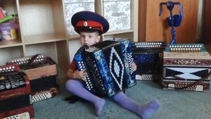 Гармонист казак  Андрюша Ананьев, 3 года Новосибирск