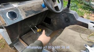 Самодельный минипогрузчик на гидроходу. Обшивка передней полурамы, установка кабины.