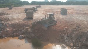 Best New Update! Smart Operator Bulldozer Moving Big Rock Truck Unloading Big Stone!
