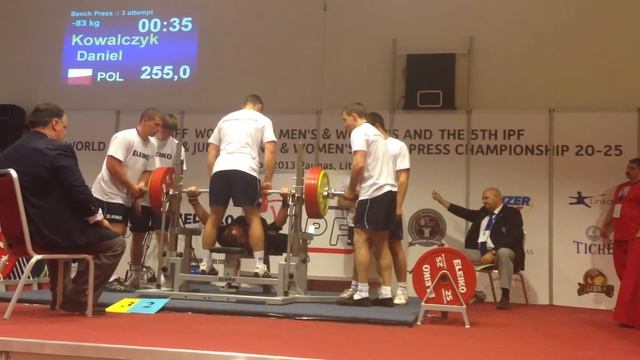 Word Championships 2013 Daniel Kowalczyk 255kg klas 83kg Champfit смотреть онлайн