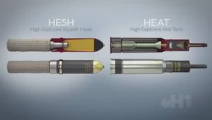 Кумулятивный и бронебойно-фугасный снаряд (HESH) НАТО
