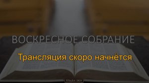Воскресное собрание 29 декабря 2024