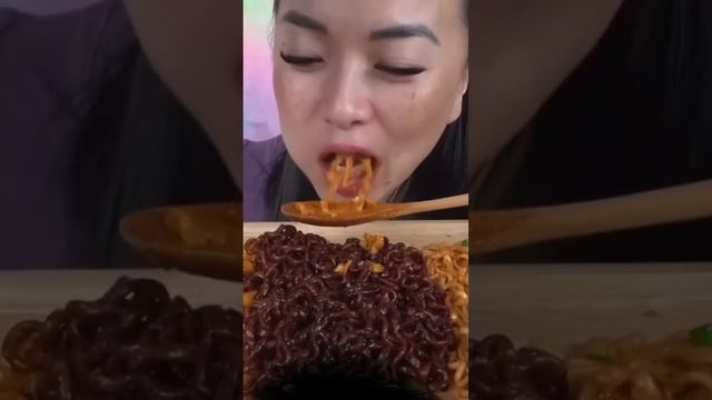 carbo noodles + black bean noodles +spicy cheese noodles