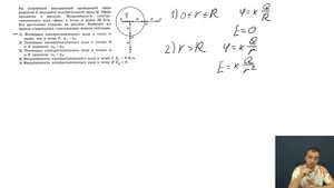 Напряжённость и потенциал заряженной проводящей сферы. Разбор задачи из сборника Демидовой 2023