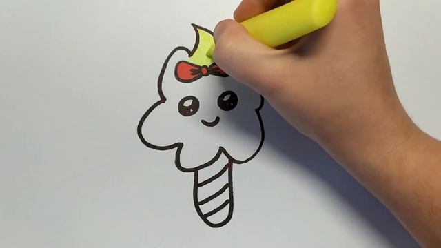 Как нарисовать сладости/Сладости на палочке/Сладкая вата