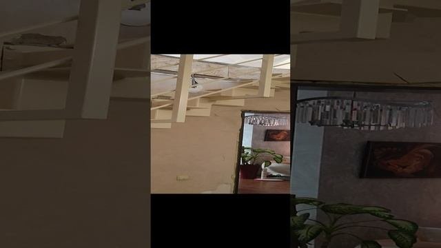 покраска металлической лестницы.