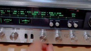 Kenwood KR-6600 Vintage Receiver with Krypton Green Mod