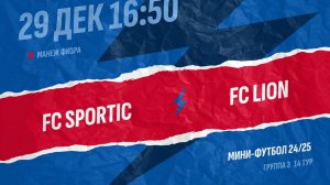 FC Sportic  - : -  FC Lion