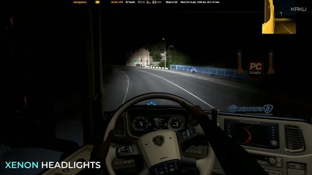 STOCK Headlights VS XENON Headlights - Testing ets2 1.40 смотреть онлайн