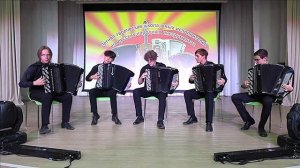 А.Хачатурян "Лезгинка" Квинтет баянистов ЛШ "Поиграем-2022" Новосибирск