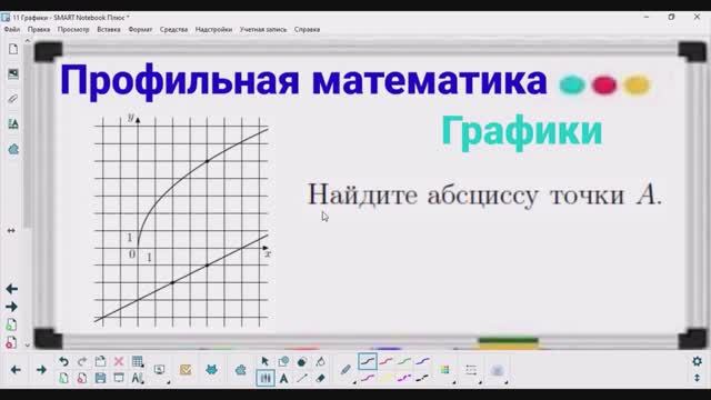 11-11 График функции - Корень и прямая | Профильная математика