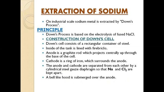 Metallurgy of Alkali metals [Sodium] (Down''s Process) Urdu|Hindi| XII Chemistry. смотреть онлайн