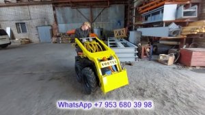 Самодельный погрузчик. Сборка после покраски и первые покатушки.