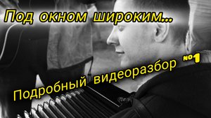 Подробный видеоразбор "Под окном широким..." на баяне!!!