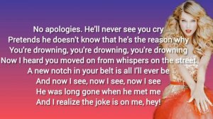 Taylor Swift -I knew you were trouble(lyrics) Текст песни 🎵