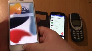 Incoming call & Outgoing call at the Same Time Iphone 7 plus+Samsung Galaxy s4 mini +Nokia 3310