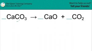 How to balance CaCO3 → CaO + CO2