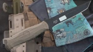 Нож разведчика Кизляр НР-19 песочный, сталь AUS-8,черный stonewash