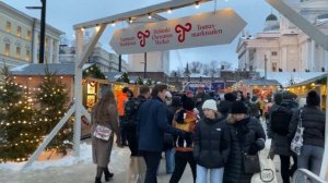 Walking tour of the streets of winter Helsinki. We will walk along the central streets