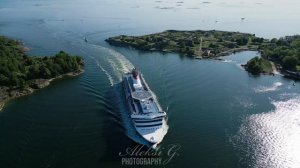 Viking Line XPRS Tallinn-Helsinki, route between Suomenlinna and Vallisaari.