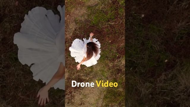 Girl dancing beautifully, view from the sky, drone video Helsinki #dronevideo