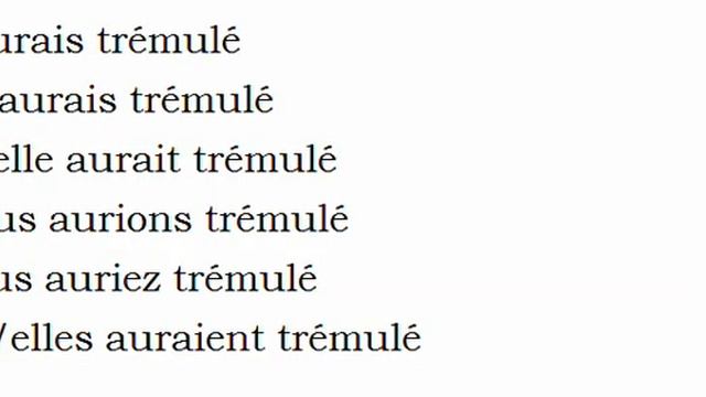 Изучение французского языка = Спряжение глаголов = Trémuler смотреть онлайн