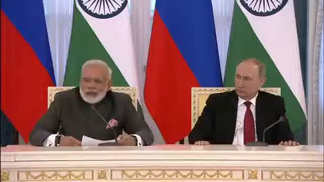 ПУТИН и МОДИ  Заявления для прессы по итогам российско индийских переговоров 1 06 2017 смотреть онлайн