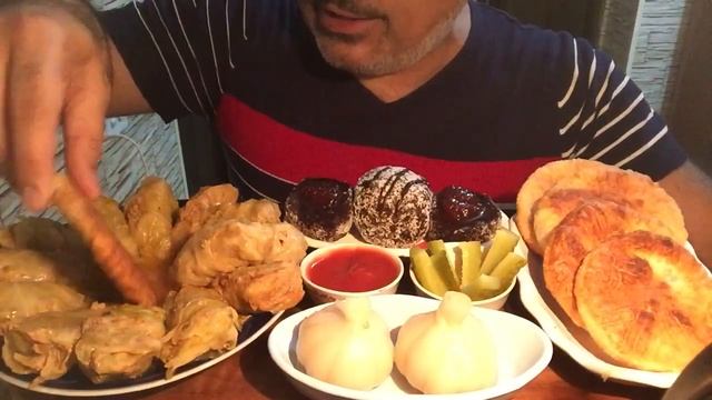 🇦🇿 Azerbaijani Kelem Dolmasi & Mini Lavash🥯| Pickled Garlic & 🥒| Chocolate Cakes with 🍓| АСМР