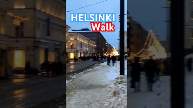 Helsinki, walking tour of the central festive streets #helsinkifinland #helsinki