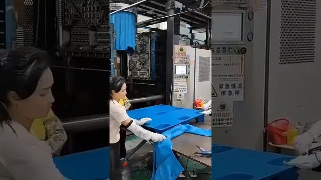 Процесс изготовления пластиковых поддонов.
