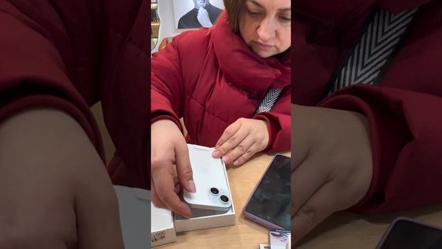 Распаковка iPhone 15 в небесно голубом цвете❄️