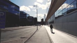 A walk around Helsinki by bike, central streets #helsinki