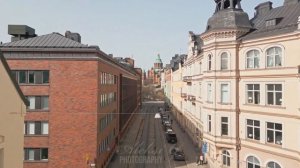 Drone flight in the heart of Helsinki, video from Kruunuvuorenkatu, Katajanokka